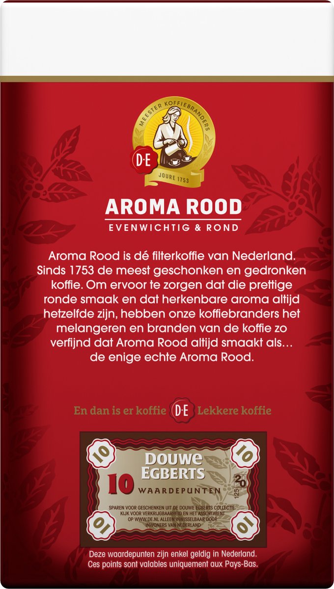 Douwe Egberts Aroma Rood Filterkoffie - 24 x 250 gram thumbnail 3