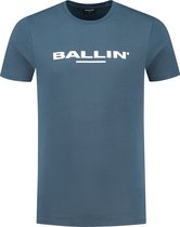 Ballin Amsterdam - Heren Regular fit T-shirts Crewneck SS - Navy - Maat L