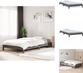 Bol.com vidaXL Bedframe - Stapelbaar - Grenenhout - Grijs - 196.5 x 81.5 x 22 cm - Bed aanbieding
