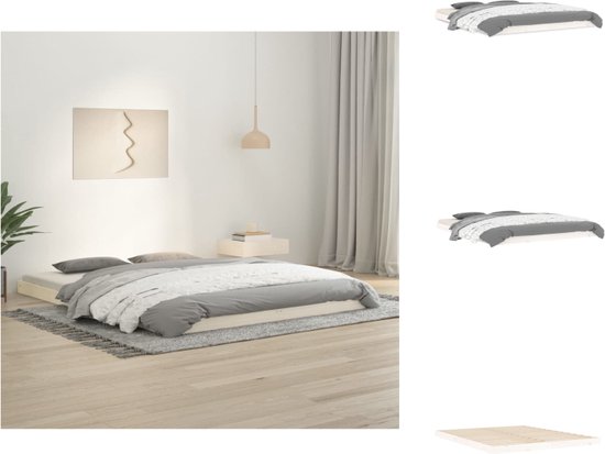 vidaXL Bedframe Massief Grenenhout - Moderne Slaapkamer - 160 x 200 cm - Bed