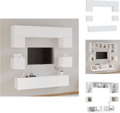 vidaXL TV-meubelset - klassiek wit - 60x30x30cm - 80x30x30cm - 30.5x30x30cm - Kast