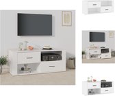 vidaXL TV-kast Classic - Hout - 100 x 35 x 40 cm - Wit - Kast
