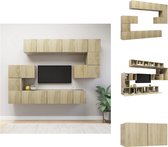 vidaXL Hangende Tv-meubelset - Sonoma Eiken - 8x 60x30x30cm - 2x 30.5x30x30cm - Kast