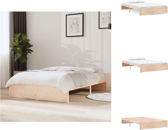 vidaXL Houten Bedframe - Grenenhout - 120 x 200 cm - Montage vereist - Bed