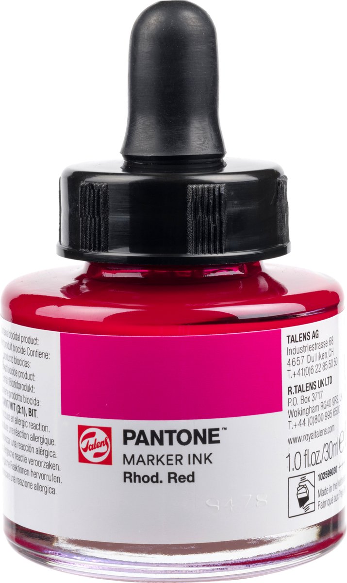 Talens | Pantone marker inkt 30 ml Rhod. Red
