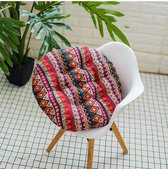 2 pièces coussin de chaise rond coussin de siège coussin de siège pour salle à manger jardin cuisine bureau 40 cm (rouge)