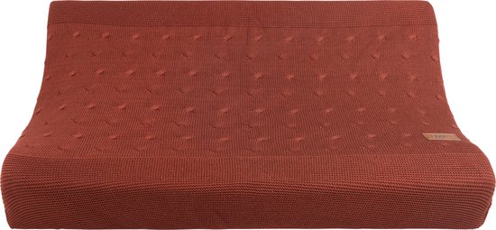 Baby's Only Gebreide baby aankleedkussenhoes - Waskussenhoes - Overtrek verzorgingskussen Cable - Brique - 45x70 cm