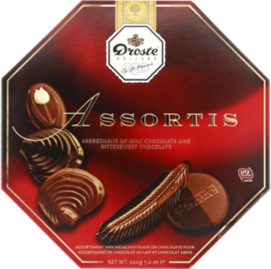 Foto: Droste chocolade droste verwenbox assorti 200 gr doos a 200 gram 6 stuks