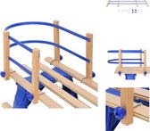 vidaXL Slee Rugleuning - Praktisch - Veilig en Stevig - Multiplex - Dubbele Latten - Opvallende Kleur - Beige/Blauw - 98.5x16x0.22cm - Slee