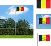 vidaXL Belgische Vlag - Polyester - 90 x 150 cm - Meerkleurig - Vlag