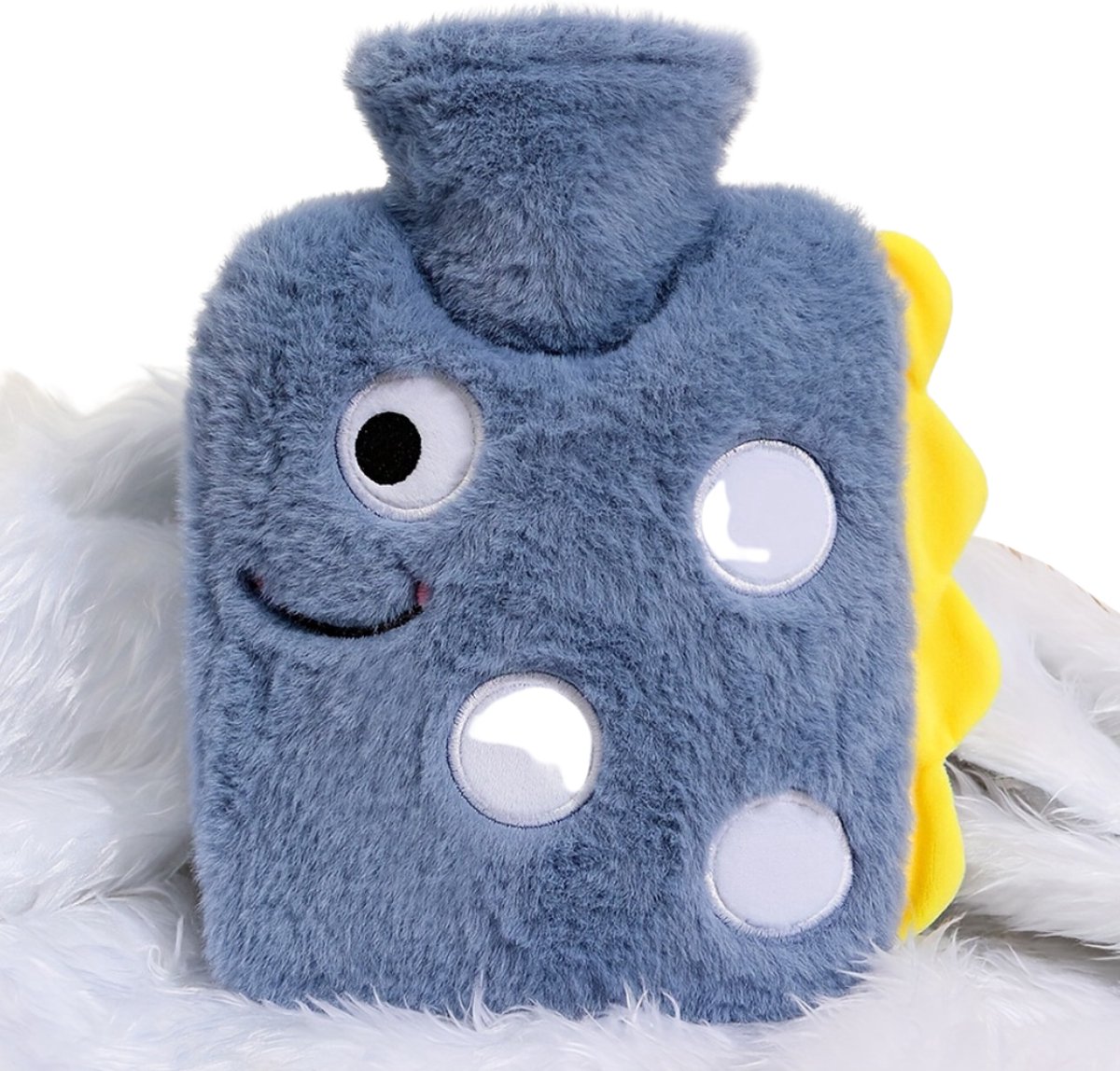 Goedkoopste Warmwaterzak Met Hoes - Warmwaterkruik - Warmtekussen - Warmtekruik - Knuffel - Kruik - Bag - Grijs