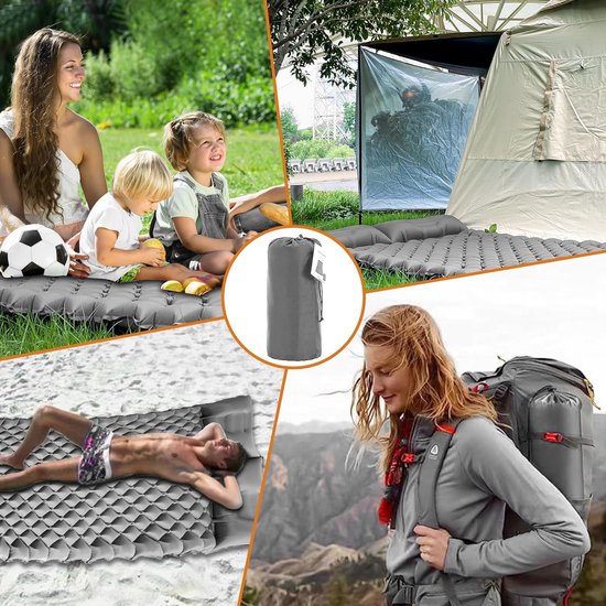 Matelas de couchage pour camping, sac de couchage gonflable, ultra