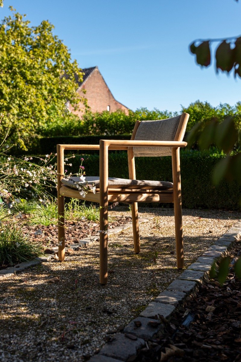 4 Seasons Outdoor Levi chaise de jardin empilable dining - teck
