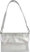 Flora & Co - trendy clutch - handtas zilver
