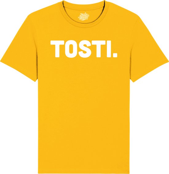 Tosti - Snack Outfit - Grappige Eten En Snoep Spreuken en Teksten Cadeau - Dames / Heren / Unisex Kleding - Unisex T-Shirt - Geel - Maat S