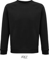 SOLS Premium Unisex Adult Space Organic Raglan Sweatshirt (Zwart) XXL