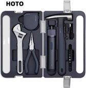 ShopbijStef - Boîte à outils - Mallette à outils remplie - Ensemble d'outils en étui - Boîte à outils tout en 1 - Mallette à outils - Pour voyager - Wit/ Blauw