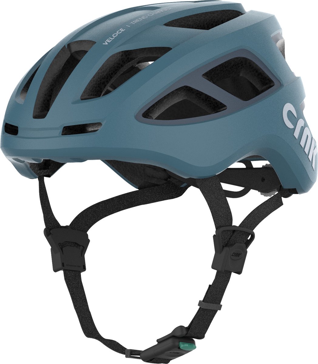 CRNK Veloce Fietshelm - 250 gram lichtgewicht - Magnetische Sluiting - Maat L - Kleur Blauw