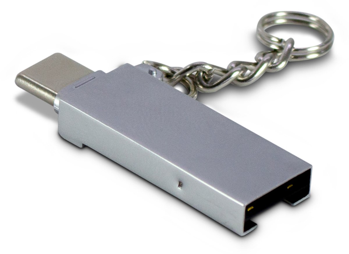 Inter-Tech 88885469 geheugenkaartlezer USB 2.0 Type-A/Type-C Intern Zink