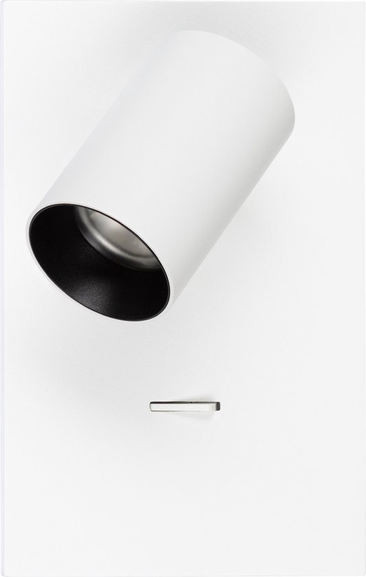 Spot mural blanc avec intérieur noir et un port USB Type-C.