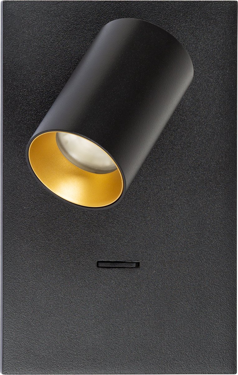 KS Verlichting Bedlamp Mila zwart inclusief USB poorten