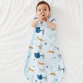 Katoenen baby wrap - babyslaapzak kleine kinderen het hele jaar door slaapzak, pyjama voor jongens en meisjes 12-24months