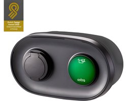 OSTRA Home - Smart Charging - Laden op zonne-energie - Modulaire Laadpaal - Instelbaar vermogen tot 22kW - 32A, 1-3 fase - Wandmodel - Nederlands Product - Zwart