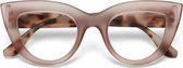 Okkia leesbril Big Cat Eye-Havanna Pink-+ 1.50