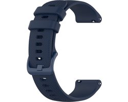 Siliconen bandje - geschikt voor Amazfit Bip 6 / Bip 5 / GTR 3 (Pro) / GTR 4 / GTR 2 / GTR 2E / GTR 47 mm / Stratos 2 / 3 / Pace / Balance (2) - zwart - donkerblauw