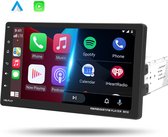 Boscer® 1Din Autoradio - Apple Carplay & Android Auto - 9' HD verstelbaar scherm - USB, Aux, Bluetooth - Achteruitrijcamera