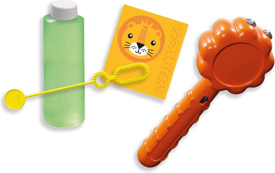 SES - Bubble pop! - Leeuw - bellenblaas vanger - inclusief bellenblaassop en stokje