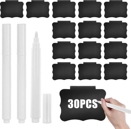 Abnehmbare Etikettenhalter, 30 Stück PVC Korb Etiketten Mit 2