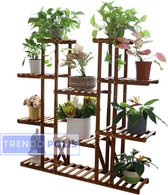 Trendopolis Plantenstandaard voor Elegante Weergave van Uw Planten - Plantentafel - Grenenhout - Plantenrek -
