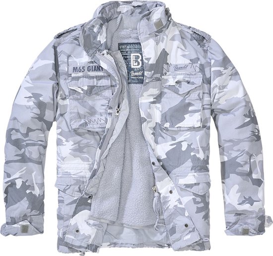 Brandit Heren - Mannen - Outdoor - Stevige Kwaliteit - Zware materialen - Outdoor - Urban - Streetwear - Tactical - Jas - Jacket M-65 Giant Jacket - Street camo - L
