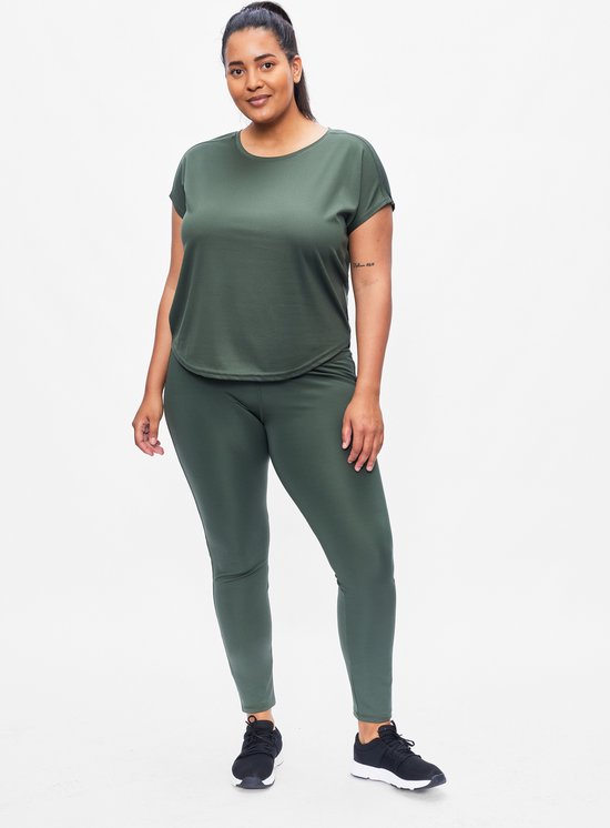 Redmax T-shirt de sport pour femme – Convient pour le Fitness et le Yoga – Dry Cool – Thym – 54