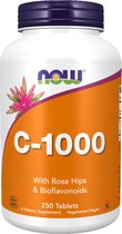 Now Foods Vitaminen Vegetarische C-1000 met rozenbottel (250 Tabletten) - Now Foods