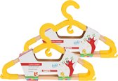 Cintres Storage Solutions pour enfants - 24x - plastique/bois - jaune - Qualité solide