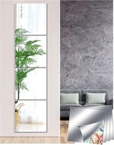 Adhesive Mirror Tiles, Self-Adhesive Mirror Wall Sticking Mirror Wall Mirror for Sticking, Door Mirror, Wall Mirror, Long Acrylic, 30 x 30 cm, DIY for Cupboard, Door, Bedroom, Living Room,