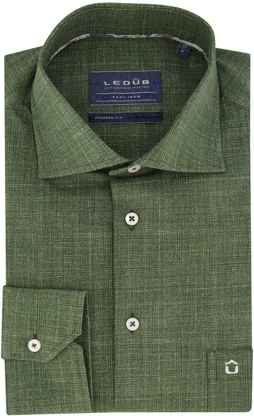 Ledub business overhemd groen