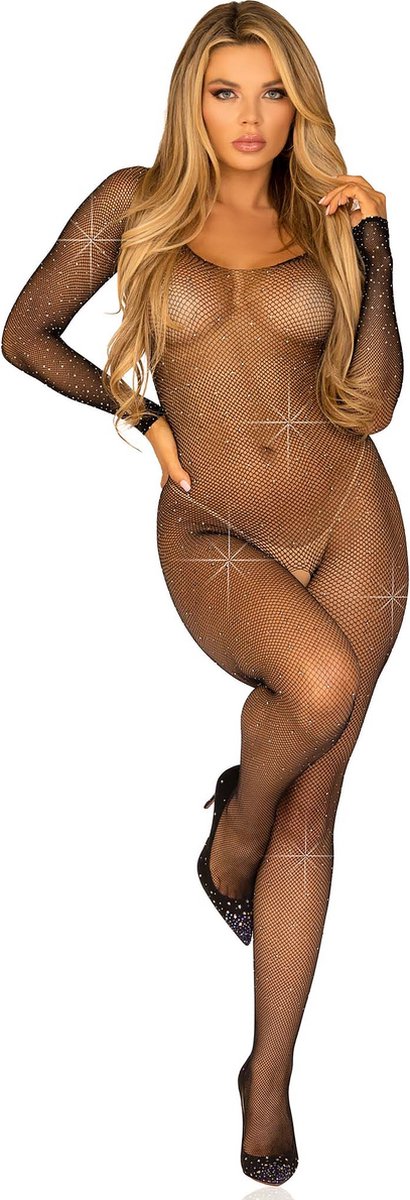 Goedkoopste Fishnet sleeved bodystocking