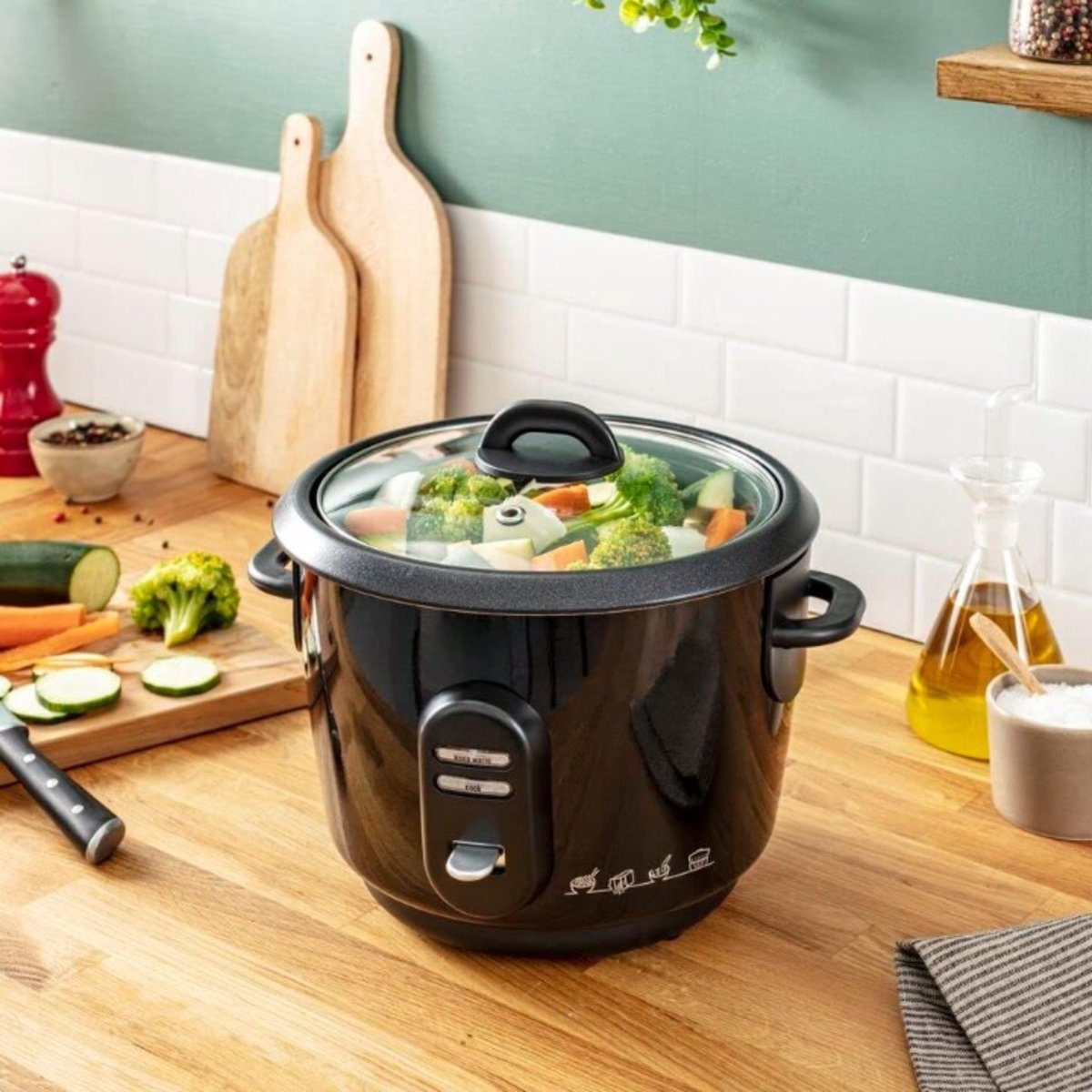 Mini Rijstkoker 1.8L Non Stick Elektrisch Fornuis Voor Soep Pap Stoofschotels Eu Plug 220v Paarse Stijl 379