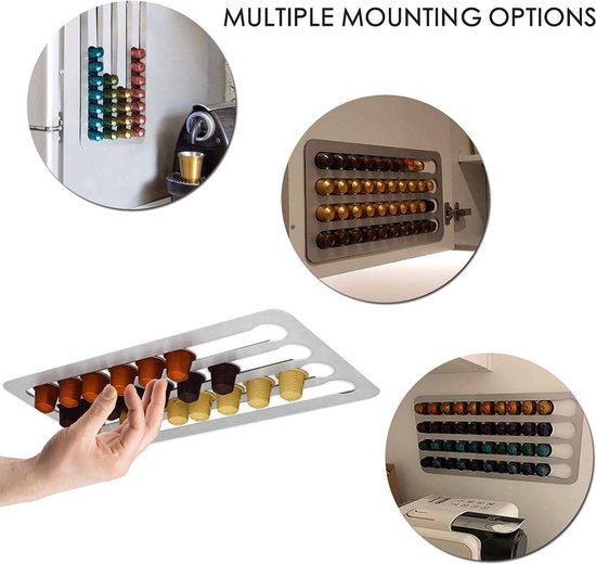 Koffiepodhouder, Koffiecapsulehouder, Koffiepod Opbergrek, Koffiecapsule Staat op Roterend Koffiepodrek, Capsule-podhouder voor Capsules