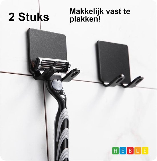 *** 2x Premium Zwart kleurig Scheermeshouder - Scheren - Opbergen - Veilig - van Heble® ***