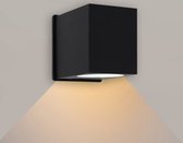 Ledmatters - Wandlamp Zwart - Down - Dimbaar - 4 watt - 345 Lumen - 2700 Kelvin - Warm wit licht - IP65 Buitenverlichting