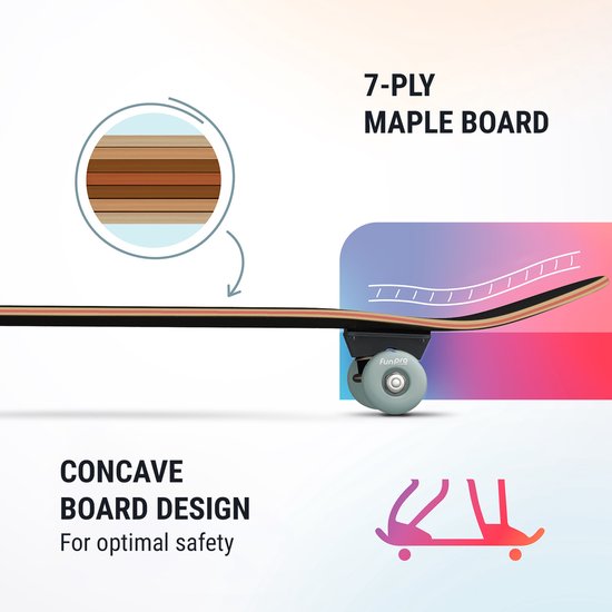 Skate 21 skateboard groot voor tieners esdoornhout coole designs