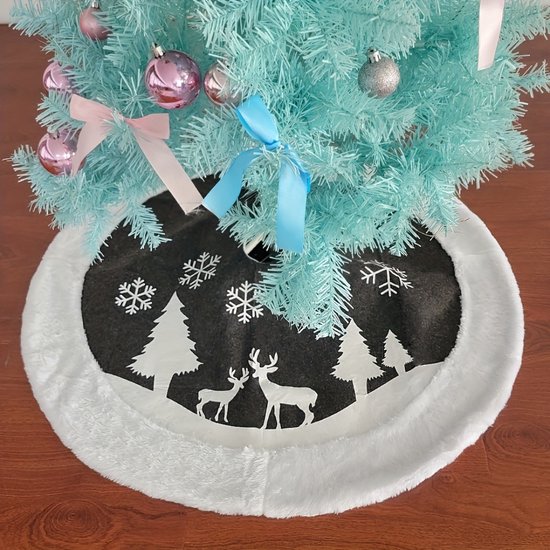 Livano Tapis de sapin de Noël – Tapis de Noël – Anneau de sapin de Noël – Jupe de sapin de Noël – Jupe de sapin de Noël pour sapin artificiel – Couverture de sapin de Noël – Panier de sapin de Noël – Jupe de sapin de Noël
