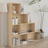 The Living Store Boekenkast - Sonoma Eiken - 155 x 24 x 160 cm - 6 open schappen