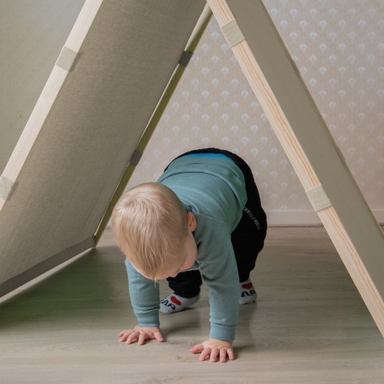 Sunny Como Speeltent Crème– Wigwam Tipi Tent voor kinderen - Stokken FSC hout - 123x106x107cm van Sunny. — afbeelding 4