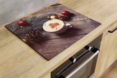 Inductiebeschermer - Love of Coffee - 85x55 cm - Inductiebeschermer - Inductie Afdekplaat Kookplaat - Inductie Mat - Anti-Slip - Keuken Decoratie - Keuken Accessoires