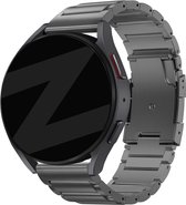 Bandz universeel 22mm titanium schakel band - geschikt voor Samsung Galaxy Watch 3 45mm / Watch 1 46mm / Gear S3 Classic & Frontier - Polar Vantage M / M2 / Grit X - Huawei Watch GT 1/2/3/4 46mm / GT 2 Pro - Inclusief toolkit - grafiet